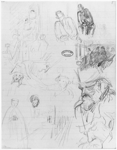 Page of a Sketchbook by Edouard Vuillard